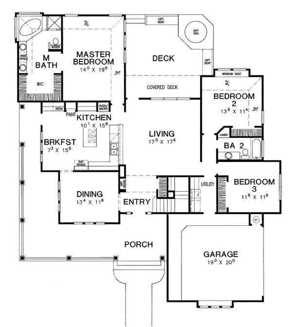 Dream House Plan - Country Floor Plan - Main Floor Plan #472-82