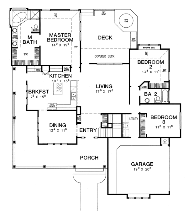 House Blueprint - Country Floor Plan - Main Floor Plan #472-82