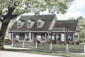 Country Exterior - Front Elevation Plan #17-3253