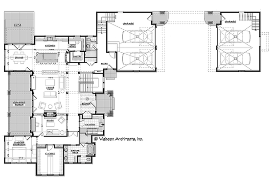 Floor Plan - Main Floor for Ranch House Plan #928-293 - 4 bed, 5 bath