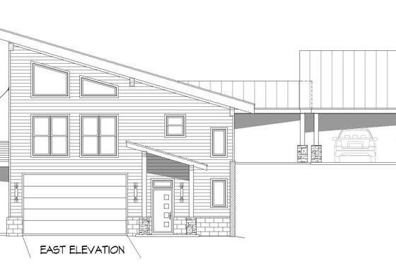 Exterior - Front Elevation 3 for Southern House Plan #932-834 - 2 bed, 2.5 bath