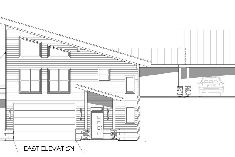 Architectural House Design - Exterior - Front Elevation 3 for Southern House Plan #932-834 - 2 bed, 2.5 bath