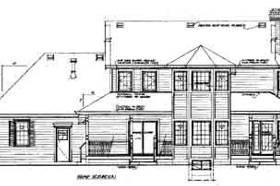 Exterior - Rear Elevation for Country House Plan #47-287 - 4 bed, 2.5 bath