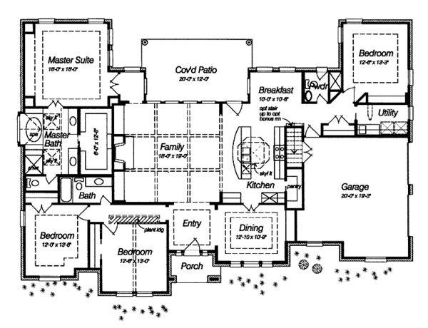 House Plan Design - Ranch Floor Plan - Main Floor Plan #946-11