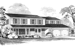 Country Exterior - Front Elevation Plan #72-565