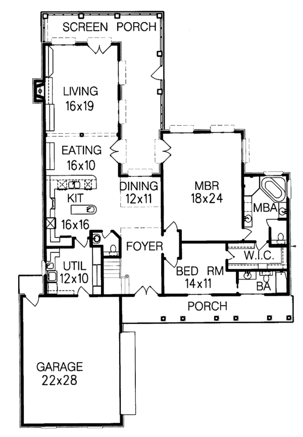 Home Plan - European Floor Plan - Main Floor Plan #15-329