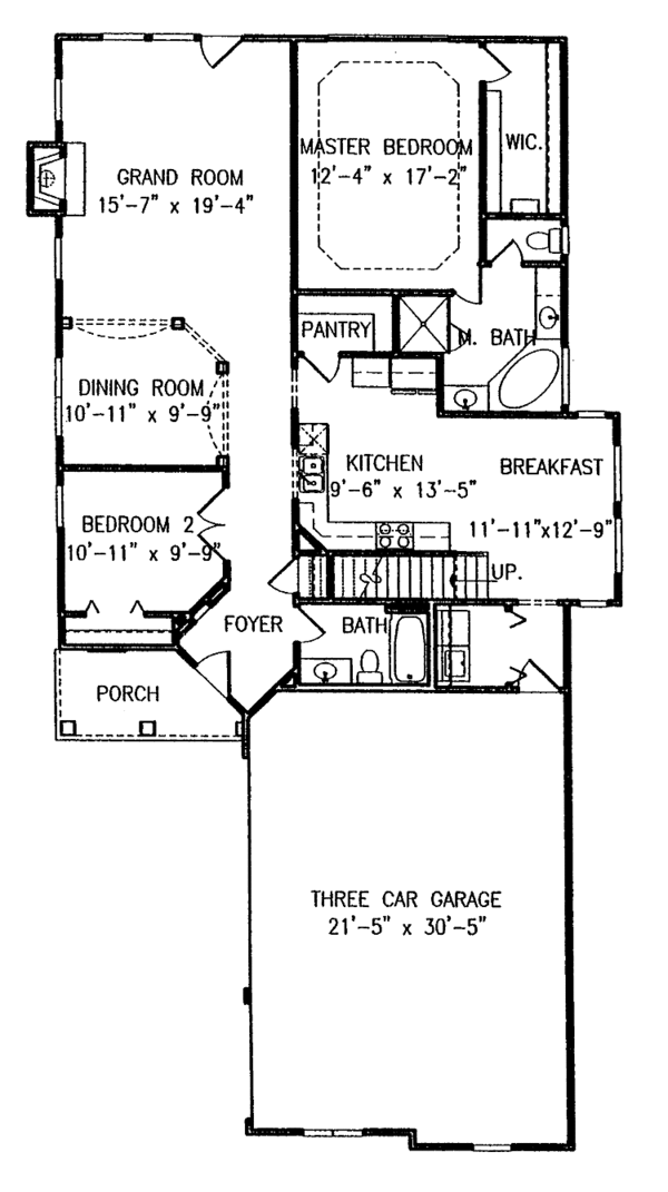 Architectural House Design - Colonial Floor Plan - Main Floor Plan #54-238
