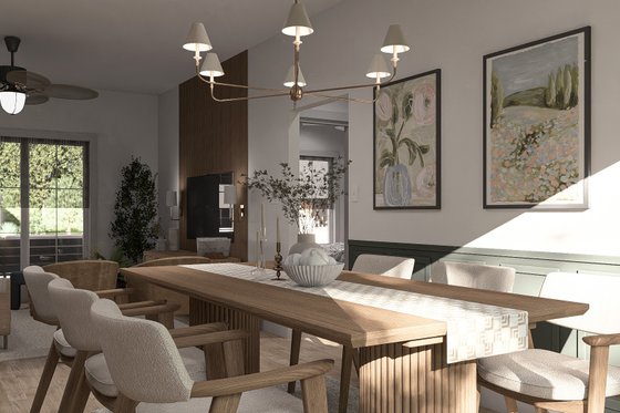 Interior - Dining Room 1 for Farmhouse House Plan #455-248 - 3 bed, 2 bath