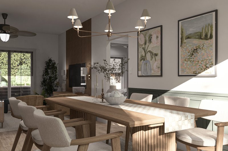 Home Plan - Interior - Dining Room 1 for Farmhouse House Plan #455-248 - 3 bed, 2 bath