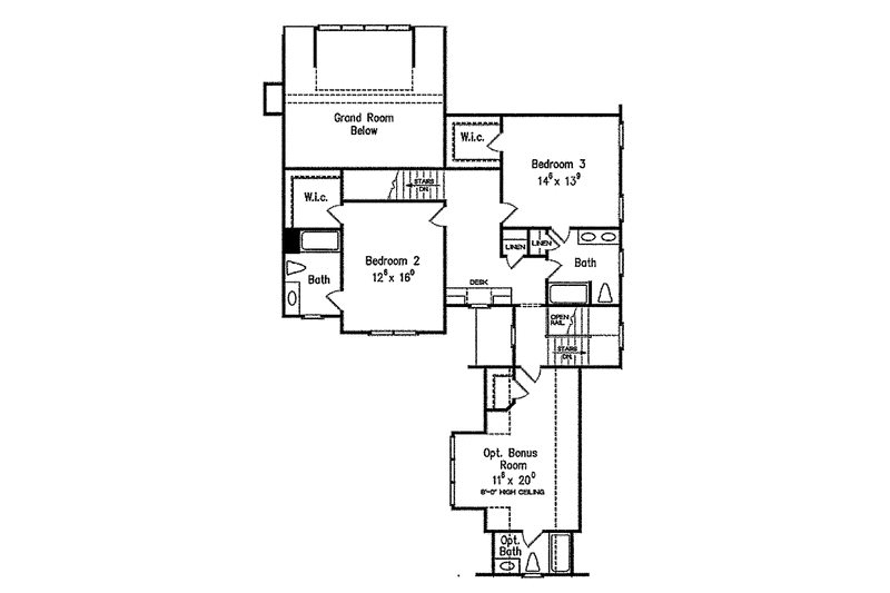 Home Plan - Floor Plan - Upper Floor for Colonial House Plan #927-441 - 4 bed, 4 bath
