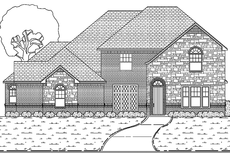 Home Plan - Exterior - Front Elevation 3 for Tudor House Plan #84-735 - 5 bed, 4 bath