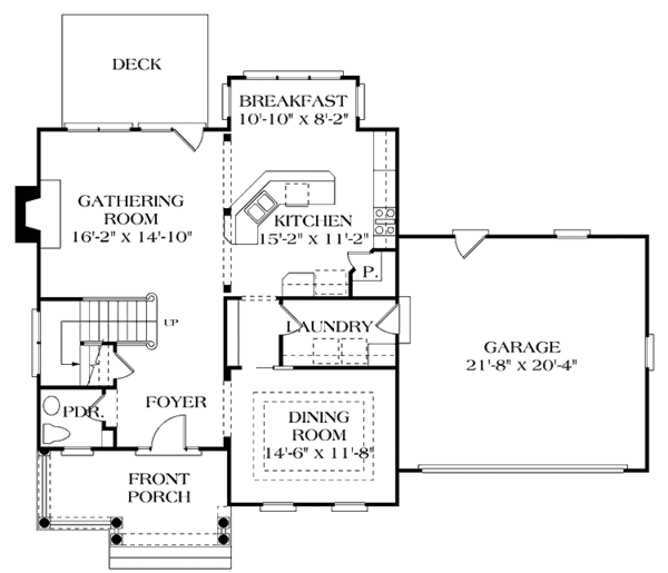 Home Plan - Country Floor Plan - Main Floor Plan #453-256