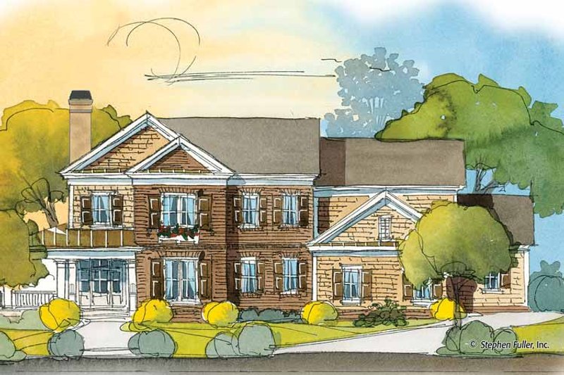 Home Plan - Exterior - Front Elevation 3 for Colonial House Plan #429-409 - 4 bed, 3.5 bath