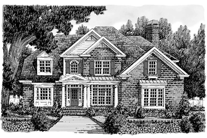 Colonial Style House Plan - 3 Beds 2.5 Baths 2734 Sq/Ft Plan #927-714 ...