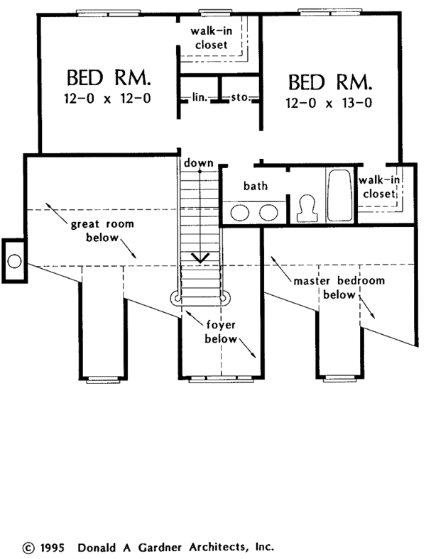 Architectural House Design - Country Floor Plan - Upper Floor Plan #929-231