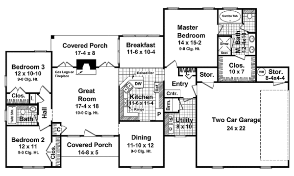 Home Plan - Contemporary Floor Plan - Main Floor Plan #21-402