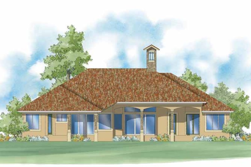Home Plan - Exterior - Rear Elevation for Mediterranean House Plan #930-422 - 4 bed, 3.5 bath