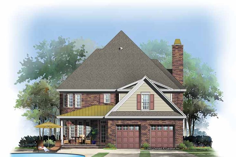 House Blueprint - Exterior - Rear Elevation for Country House Plan #929-867 - 3 bed, 2.5 bath