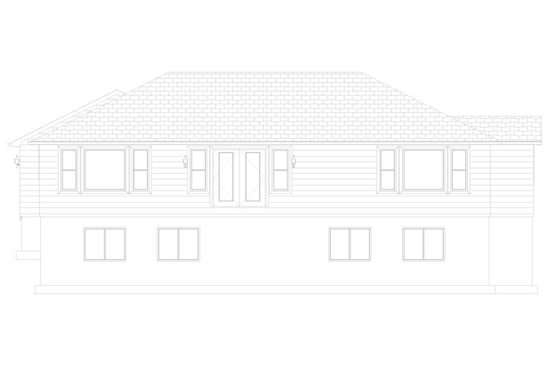 Home Plan - Exterior - Rear Elevation 1 for Craftsman House Plan #1060-271 - 3 bed, 2 bath