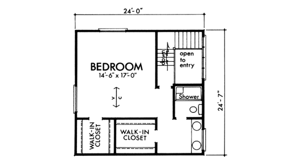 Home Plan - Contemporary Floor Plan - Upper Floor Plan #320-1280