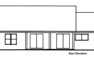 Exterior - Rear Elevation for Traditional House Plan #50-137 - 2 bed, 2 bath