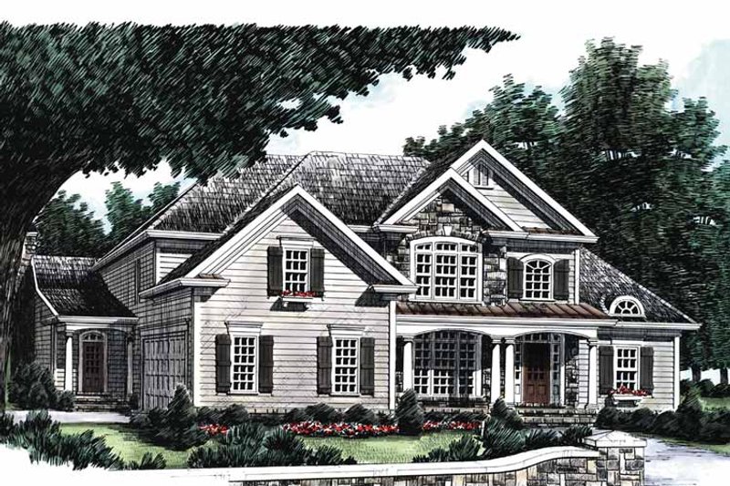 Country Style House Plan - 4 Beds 3.5 Baths 2970 Sq/Ft Plan #927-642 ...