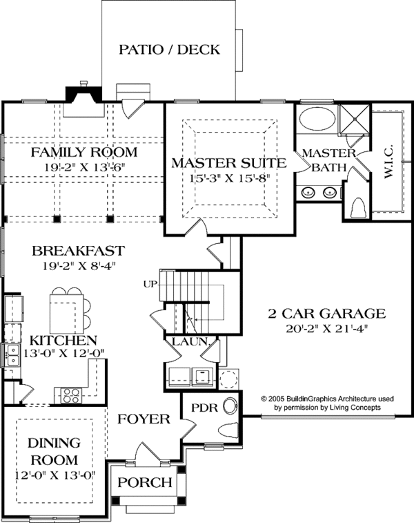 Home Plan - Traditional Floor Plan - Main Floor Plan #453-541