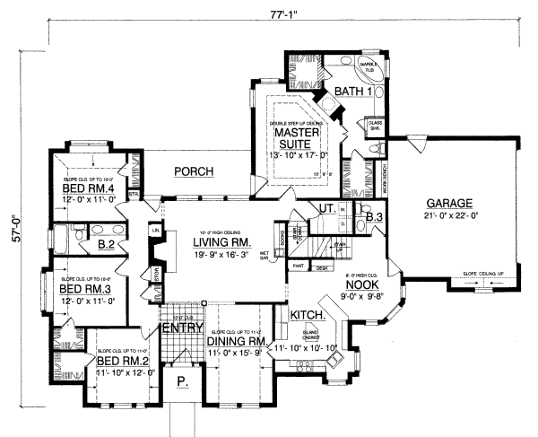 Dream House Plan - European Floor Plan - Main Floor Plan #40-409
