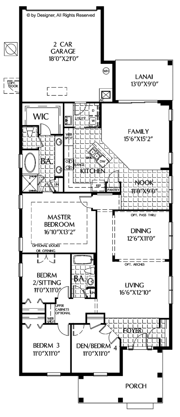 Architectural House Design - Contemporary Floor Plan - Main Floor Plan #999-159