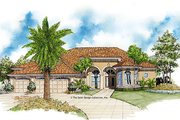 Mediterranean Style House Plan - 3 Beds 2.5 Baths 2651 Sq/Ft Plan #930-35 