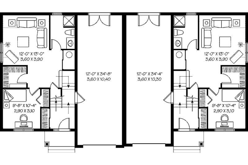 Home Plan - Floor Plan - Lower Floor for Ranch House Plan #23-2399 - 6 bed, 4 bath