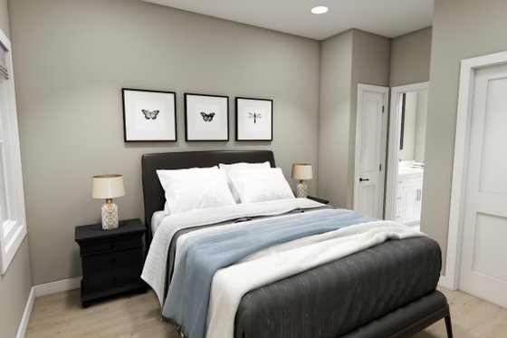 Interior - Bedroom 4 for Bungalow House Plan #51-1413 - 4 bed, 3.5 bath