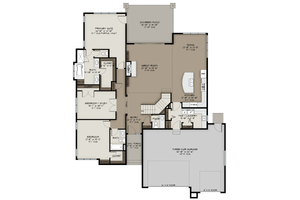 Floor Plan - Main Floor for Contemporary House Plan #1108-12 - 3 bed, 2.5 bath