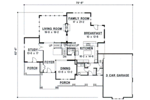 Bungalow Style House Plan - 4 Beds 4 Baths 4300 Sq/Ft Plan #67-274 ...