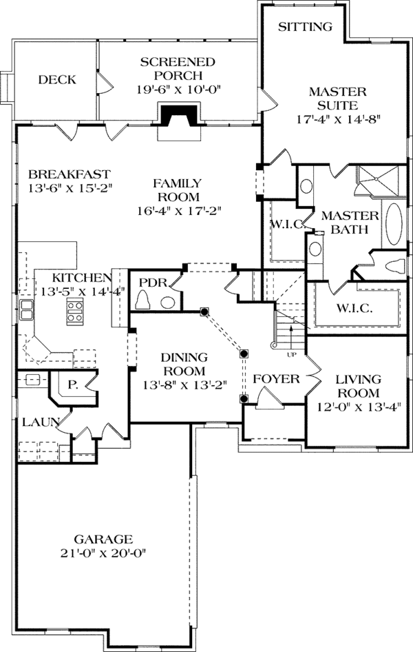 Architectural House Design - European Floor Plan - Main Floor Plan #453-336
