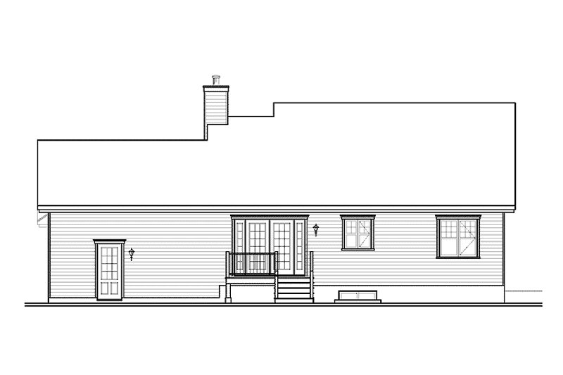 Home Plan - Exterior - Rear Elevation for Traditional House Plan #23-2530 - 2 bed, 1 bath