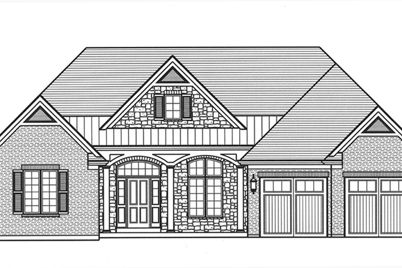 Dream House Plan - Exterior - Front Elevation 4 for European House Plan #46-858 - 3 bed, 2.5 bath