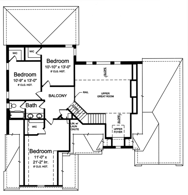 House Plan Design - Cottage Floor Plan - Upper Floor Plan #46-865