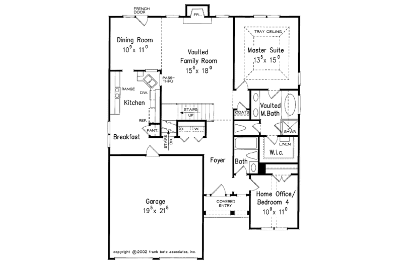 Home Plan - Floor Plan - Main Floor for Country House Plan #927-683 - 4 bed, 3 bath
