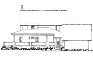 Exterior - Rear Elevation for Country House Plan #942-50 - 3 bed, 3.5 bath