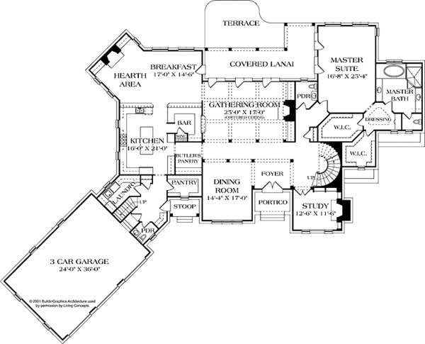 Dream House Plan - European Floor Plan - Main Floor Plan #453-592