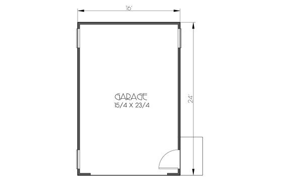 Floor Plan - Main Floor for Prairie House Plan #423-54, 0.5 bath