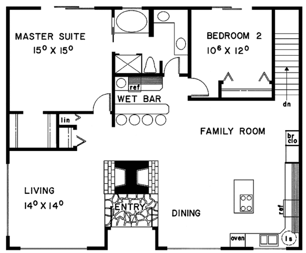 Architectural House Design - Contemporary Floor Plan - Main Floor Plan #60-887