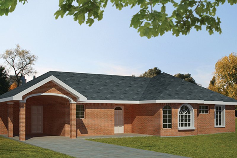 House Design - Exterior - Front Elevation 4 for Ranch House Plan #1061-20 - 3 bed, 2 bath