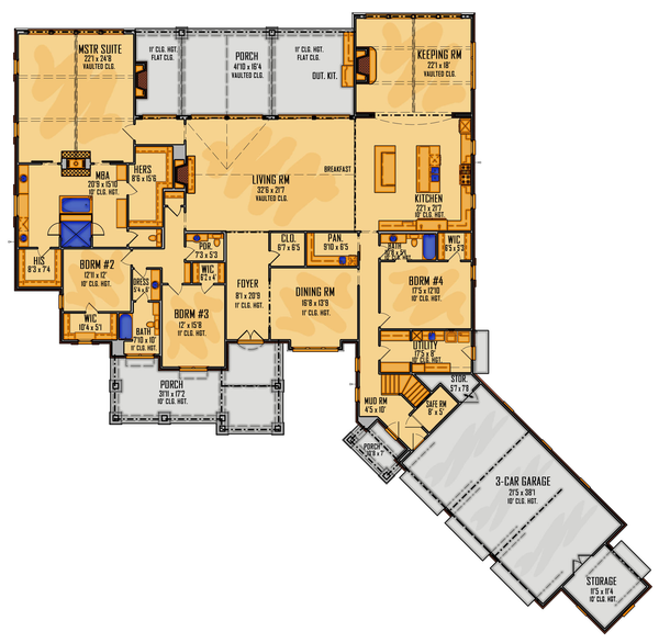 Farmhouse Floor Plan - Main Floor Plan #1081-31