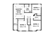 Colonial Style House Plan - 4 Beds 2.5 Baths 2104 Sq/Ft Plan #1010-50 