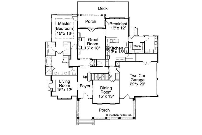 Home Plan - Floor Plan - Main Floor for Classical House Plan #429-188 - 4 bed, 3.5 bath
