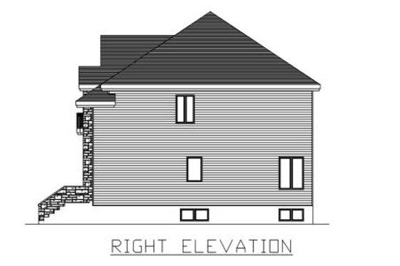 Exterior - Other Elevation for European House Plan #138-250 - 3 bed, 2.5 bath