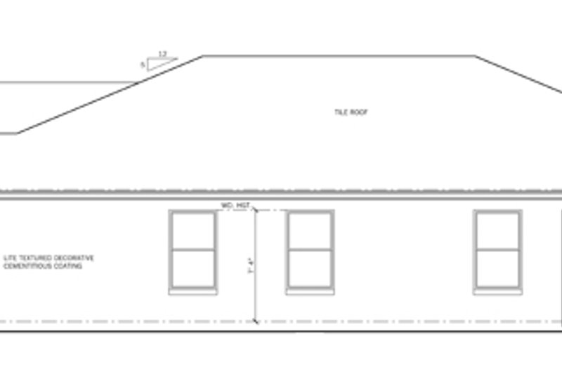 Architectural House Design - Exterior - Other Elevation for Mediterranean House Plan #1058-58 - 4 bed, 3 bath