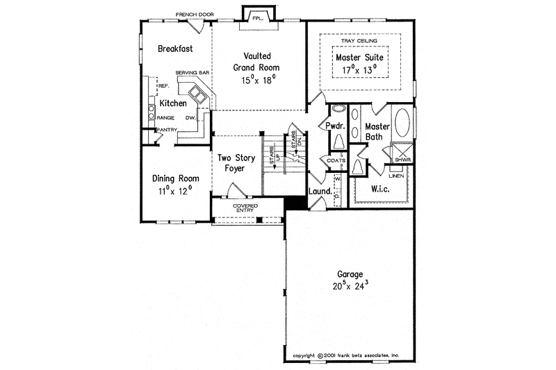 Home Plan - Floor Plan - Main Floor for Colonial House Plan #927-621 - 3 bed, 2.5 bath